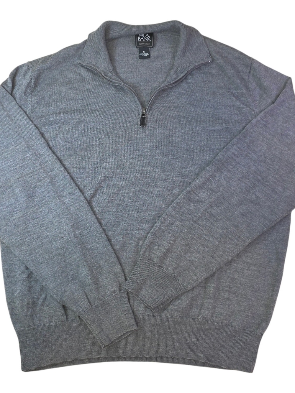 Jos. A. Bank Traveler Collection 100% Merino Wool Quarter-Zip Sweater Size XL